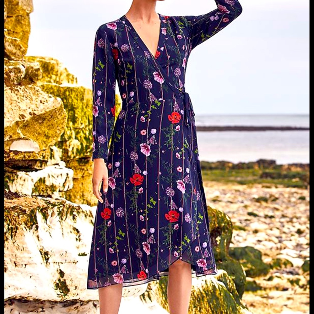 Ted Baker floral wrap dress Saks